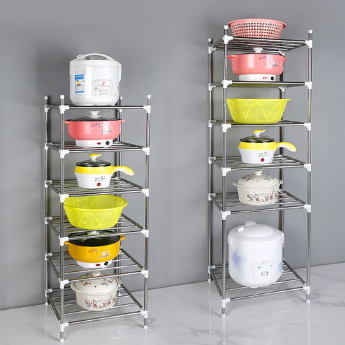 厨房收纳新升级 新款滑轮加厚不锈钢置物架，打造整洁有序的烹饪空间