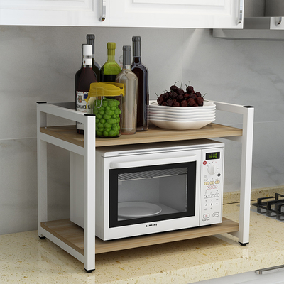 厨房收纳新选择 简约金属微波炉置物架的多功能妙用